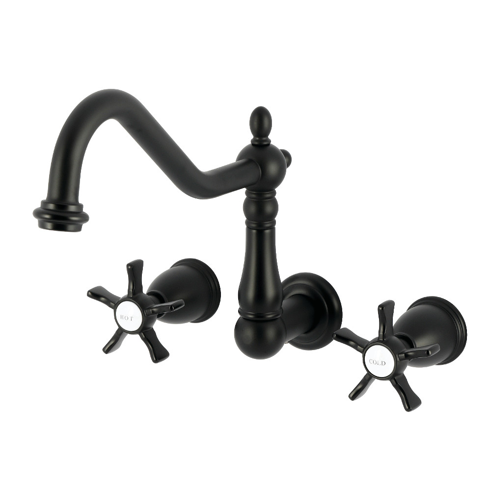 KS1020NX Hamilton Two-Handle Wall Mount Roman Tub Faucet - Matte Black