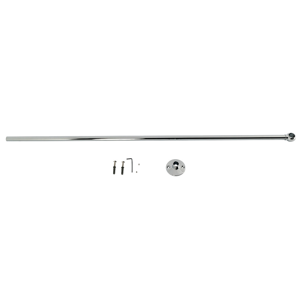 CCS341 Vintage Shower Curtain Rod Support - Polished Chrome