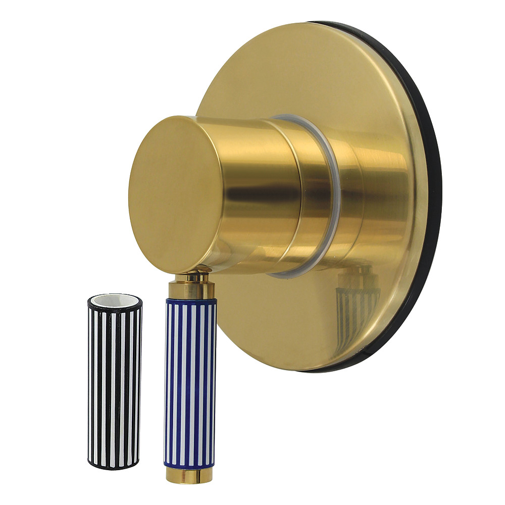 KS3037KPS Verona Single-Handle Three-Way Diverter Valve with Round Trim Kit - Brushed Brass