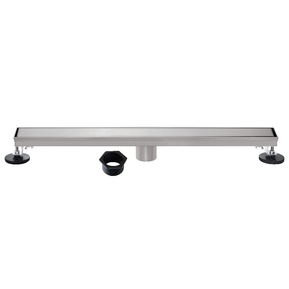 BSF3228 Watercourse 32 in. Stainless Steel Linear Shower Drain with Reversible Tile Insert & Flat Grate - Brushed Nickel