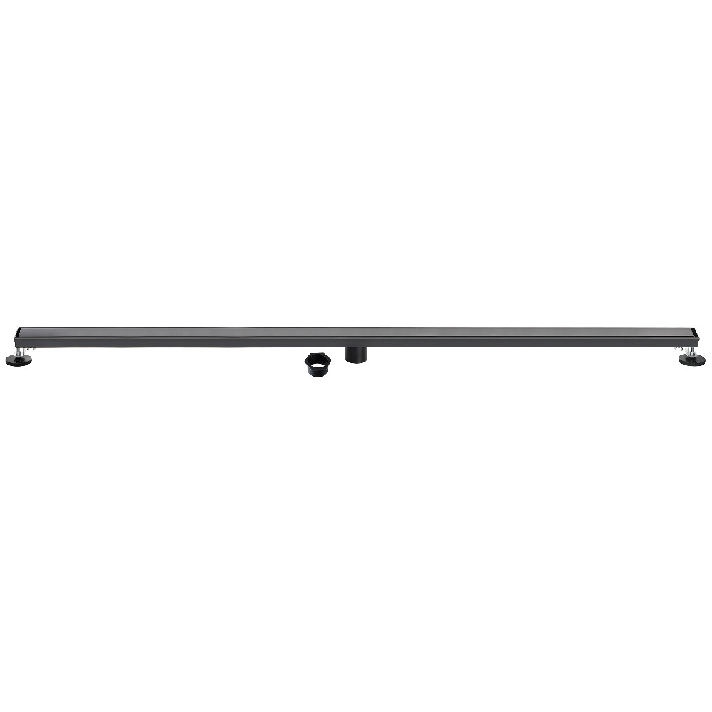 Watercourse 72in. Linear Shower Drain - Matte Black - Stainless Steel - Reversible Tile Insert