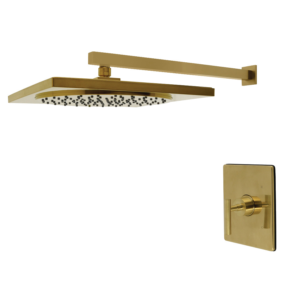 KB8347CMLSO 11.43 x 15.93 x 7.5 in. Manhattan Single-Handle Pressure Balanced Shower Faucet - Brushed Brass