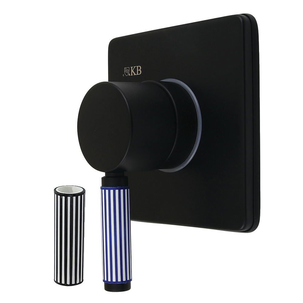 KS4040KPS Verona Single-Handle Six-Way Diverter Valve with Square Trim Kit - Matte Black