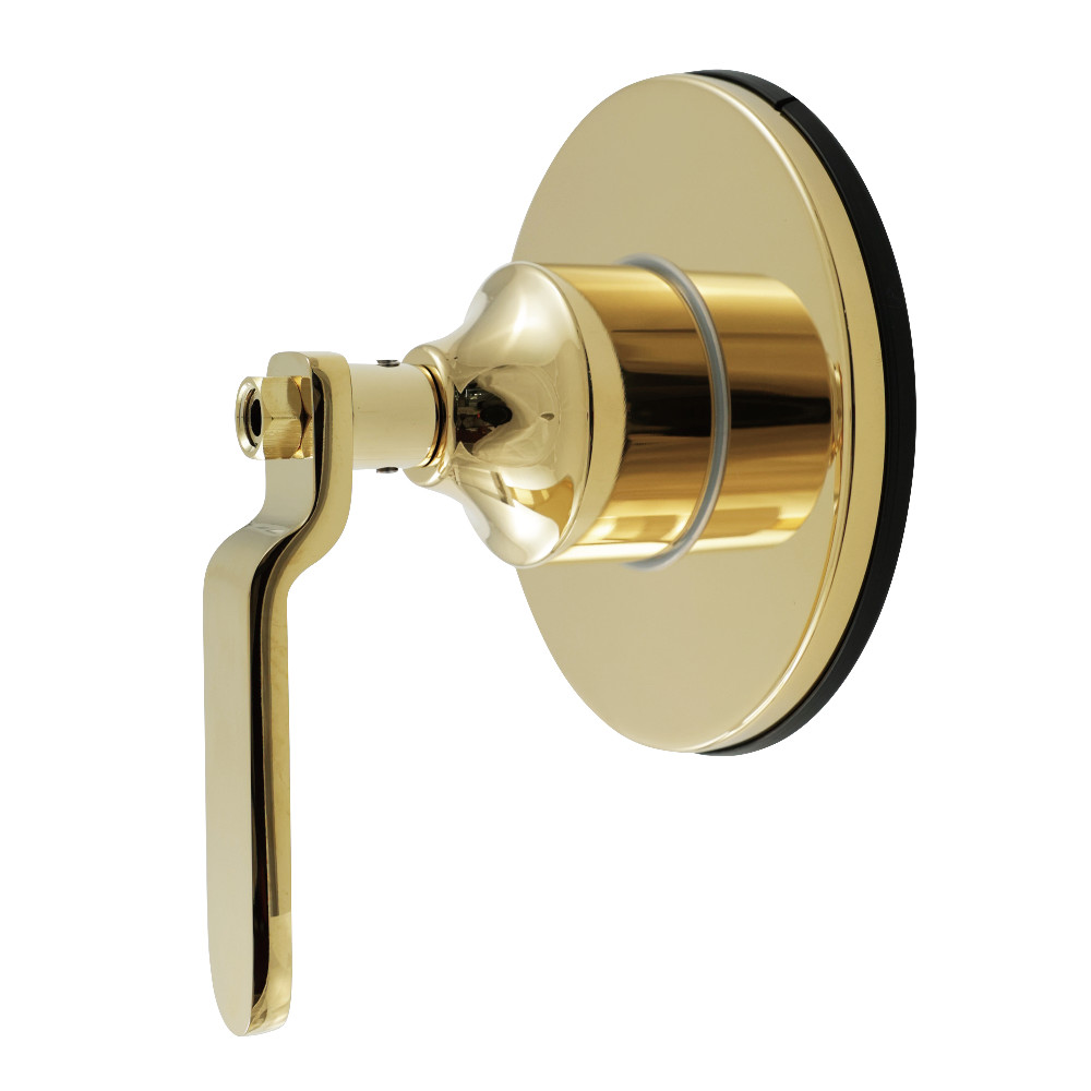 KS3032KL Whitaker Single-Handle Three-Way Diverter Valve with Round Trim Kit - Polished Brass