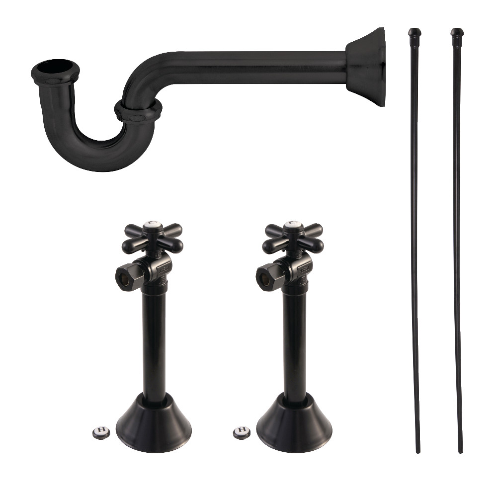KPK800 Trimscape Traditional Plumbing Supply Kit Combo - Matte Black