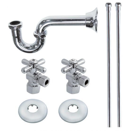 Plumbing Supply Kits Combo, .5 in. IPS Inlet, .38 in. Comp Oulet, Chrome