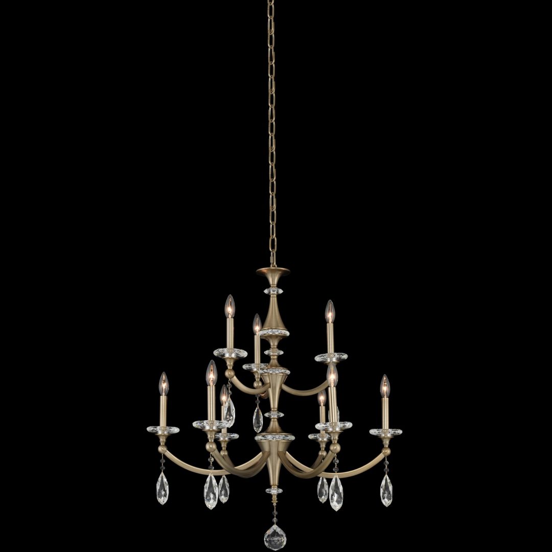 Picture of Allegri 012172 Floridia 9 Light 2 Tier Chandelier&#44; Chrome