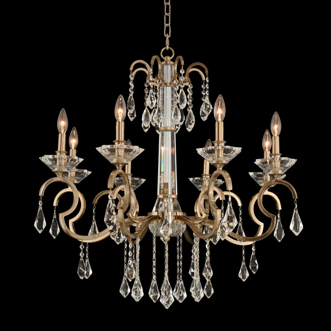 Picture of Allegri 031651 Valencia 8 Light Chandelier&#44; Brushed Champagne Gold