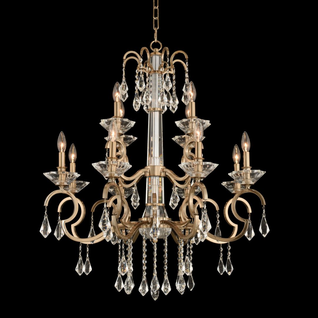 Picture of Allegri 031652 Valencia 12 Light Chandelier&#44; Brushed Champagne Gold