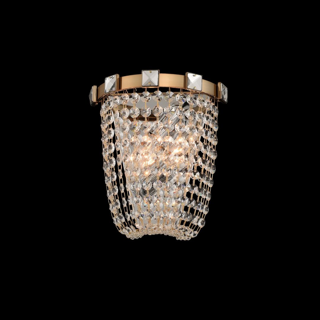 Picture of Allegri 027920 Impero 2 Light Wall Sconce&#44; Brushed Champagne Gold