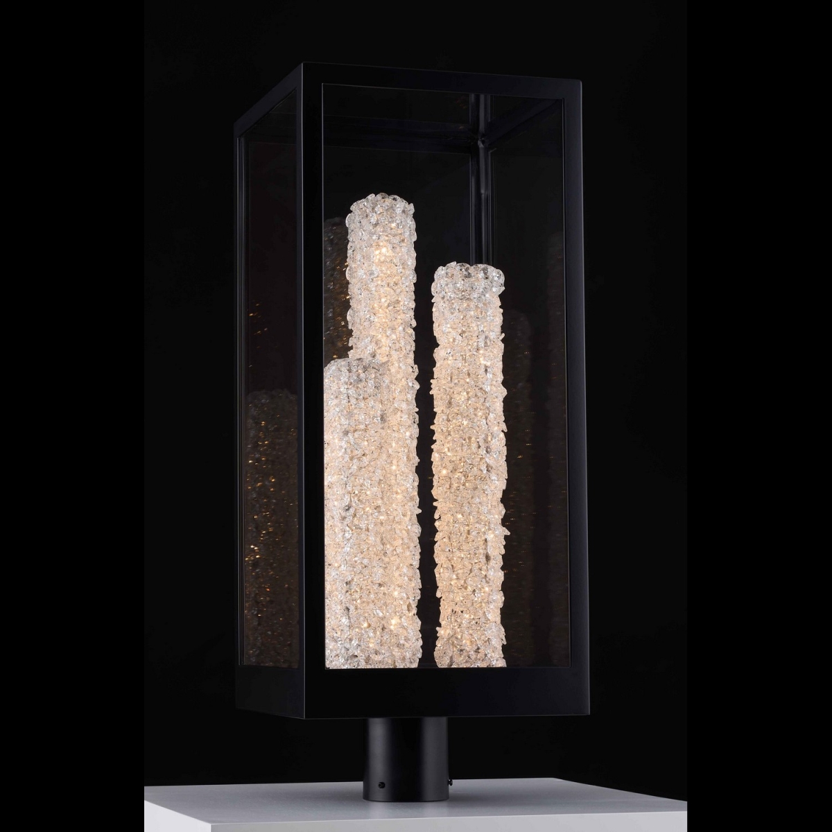 Picture of Allegri 095501 Lina Outdoor LED Post Mount&#44; Matte Black