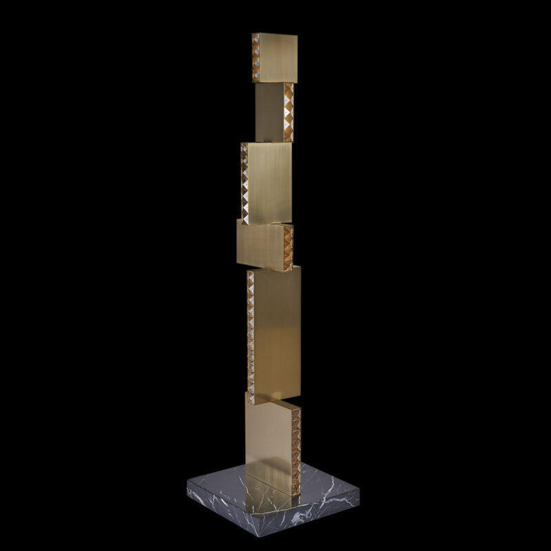 Picture of Allegri 041895-044-FR001 Franco LED Floor Lamp&#44; Winter Brass