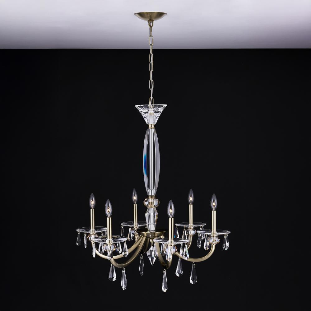 Picture of Allegri 046176-039-FR001 Passo 6 Light Champagne Gold Chandelier&#44; Brushed Brass