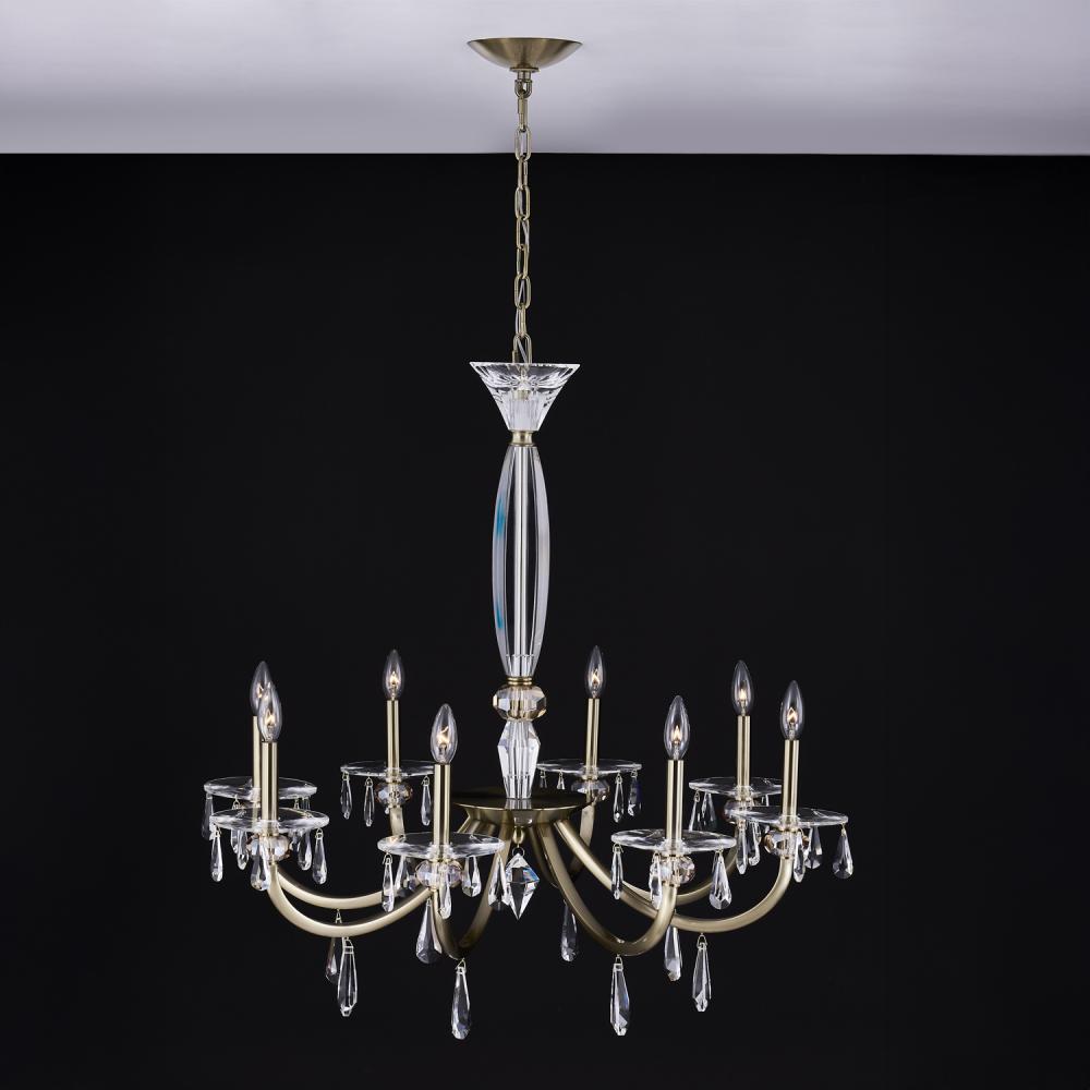 Picture of Allegri 046177-039-FR001 Passo 8 Light Champagne Gold Chandelier&#44; Brushed Brass