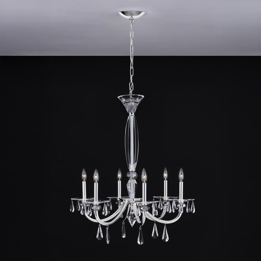 Picture of Allegri 046176-014-FR001 Passo 6 Light Silver Chandelier&#44; Polished Silver