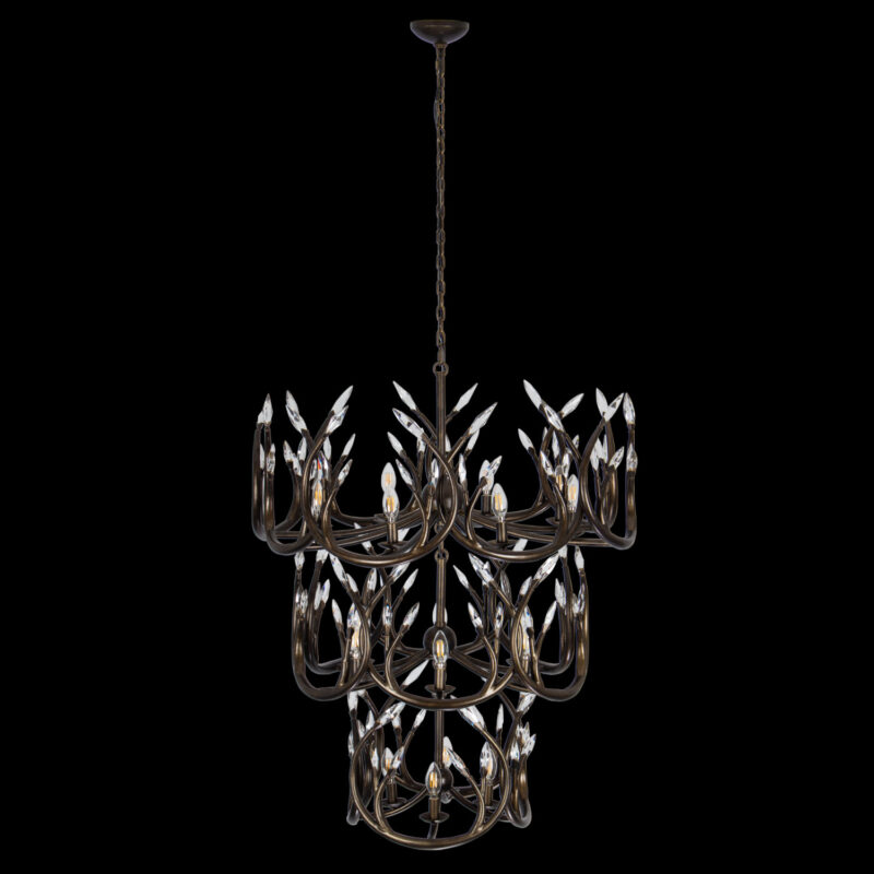 Picture of Allegri 046773-070-FR001 Chalet Chandelier&#44;   English Bronze Dark