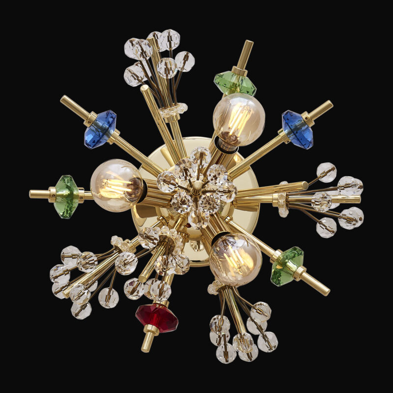 11630-018-FRMULTI Constellation Colorata Wall-Flush, 18k Gold
