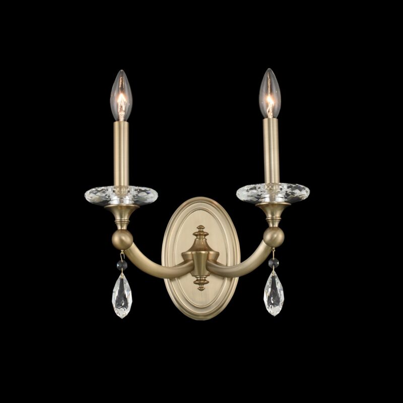 Picture of Allegri 012122-045-FR001 Floridia 2 Light Wall Bracket&#44; Matte Brushed Champagne