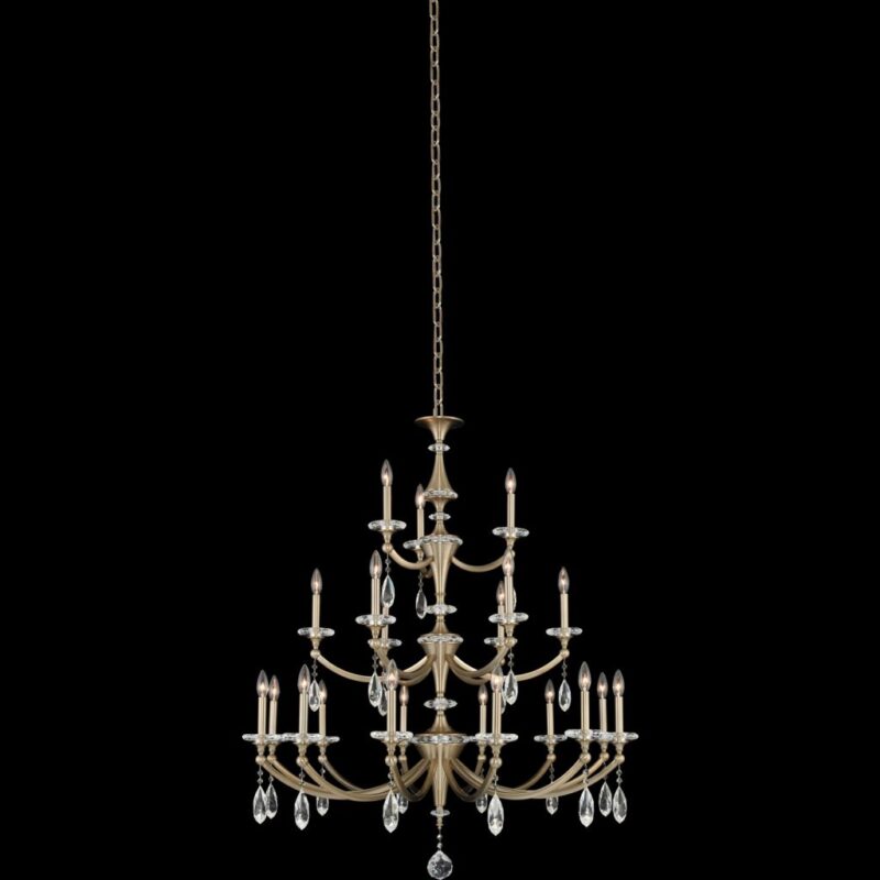 Picture of Allegri 012174-045-FR001 Floridia 21 Light 3 Tier Chandelier&#44; Matte Brushed Champagne