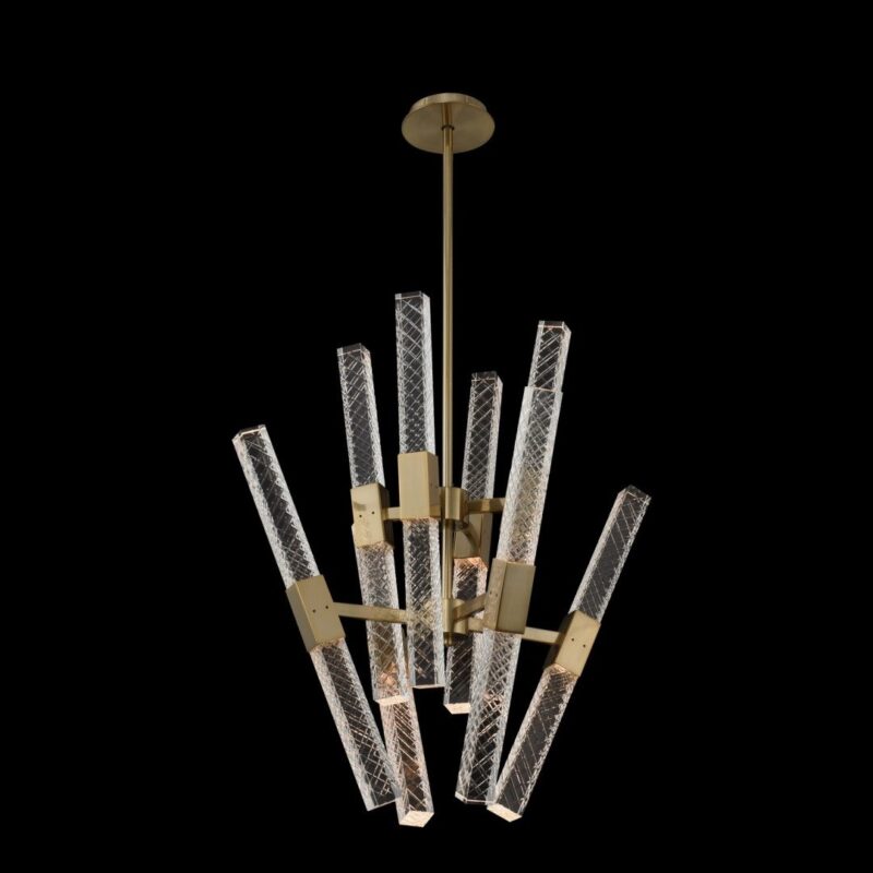 Picture of Allegri 034970-038-FR001 Apollo 16 Light LED Convergent Chandelier&#44; Brushed Champagne Gold