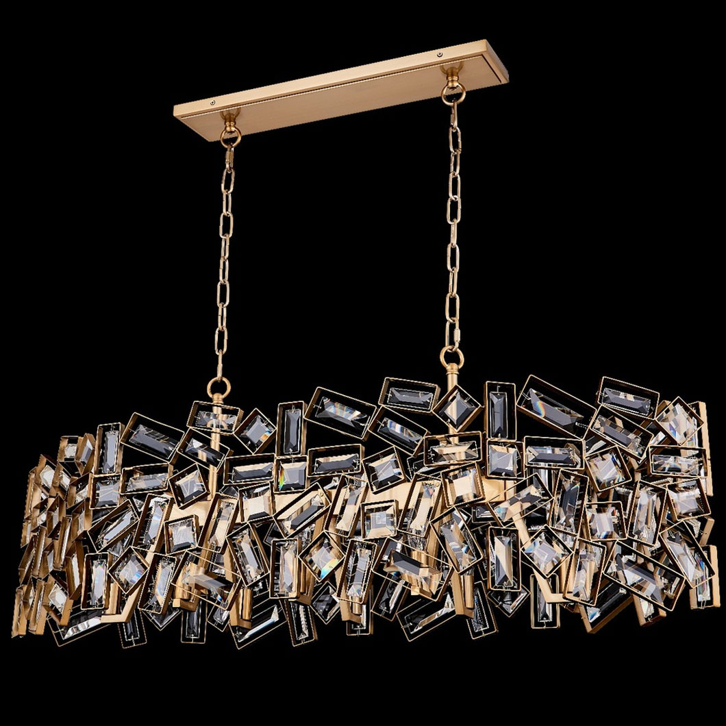 Picture of Allegri 038161-044-FR001 Inclanata Linear Chandelier&#44; Firenze Clear