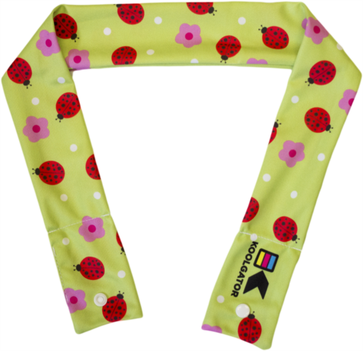 Picture of KOOLGATOR CW-R-LB1 Cooling Neck Wrap - Lady Bugs&#44; Flowers Design