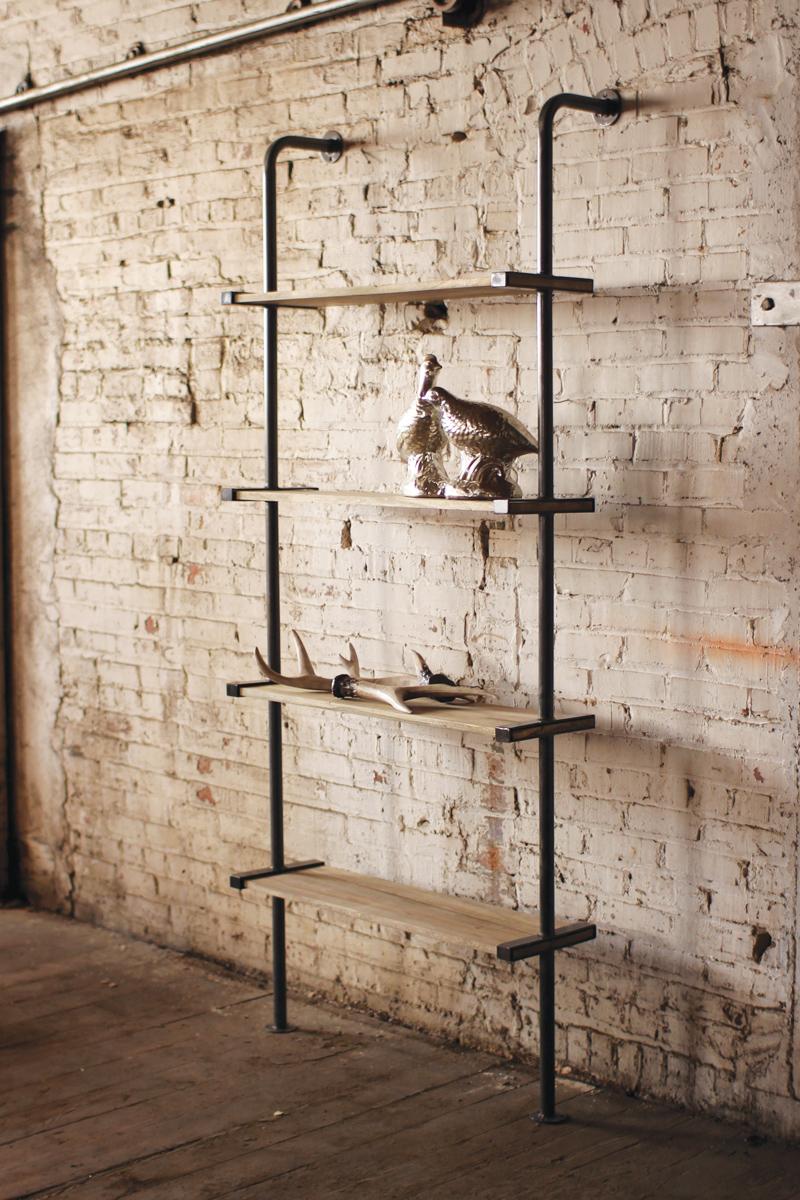 Picture of Kalalou CQ6286 36 x 84 in. Tall Wood & Metal Wall Shelving Unit