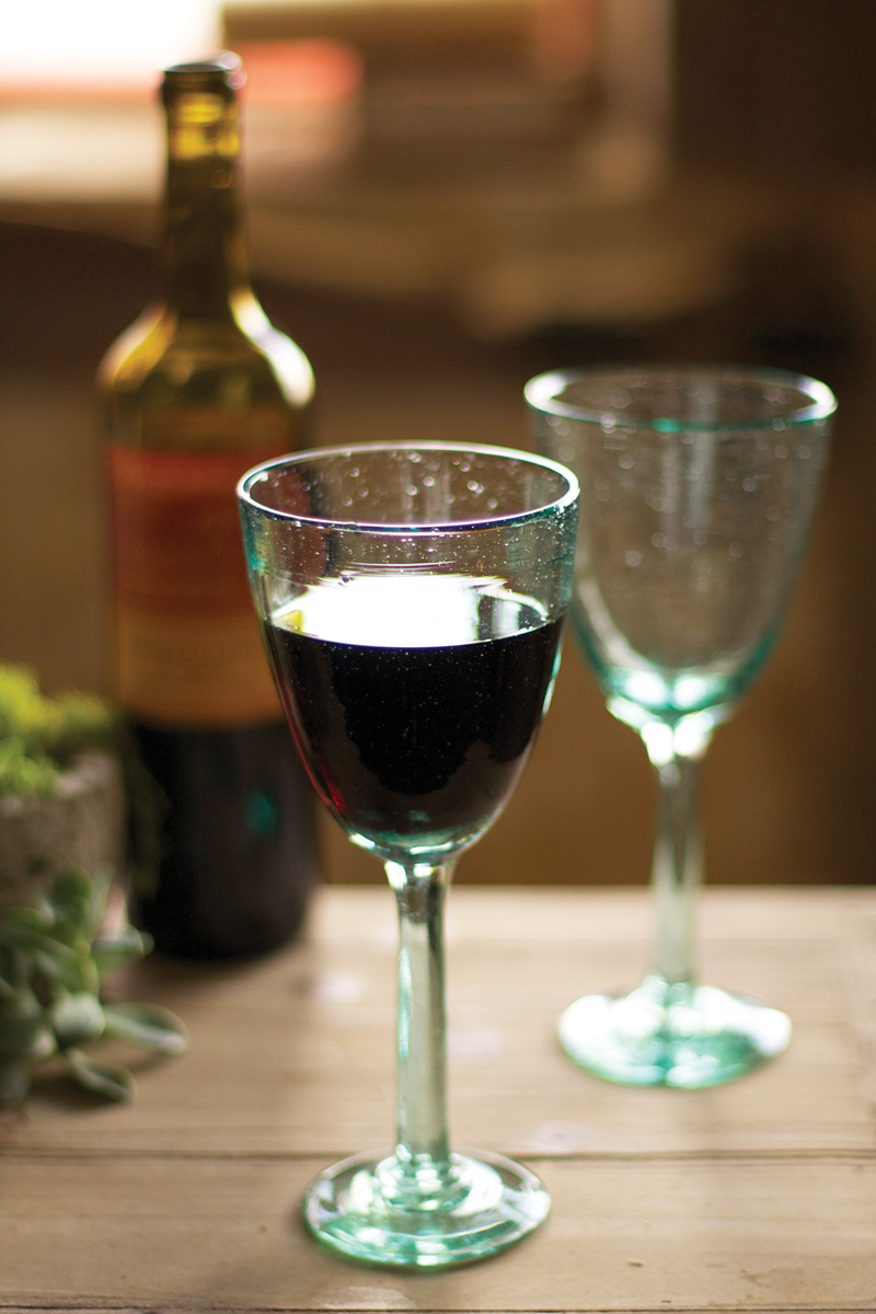 Picture of Kalalou CRL5732 3.5 x 8.5 in. Recycled Wine Glass - Case of 6
