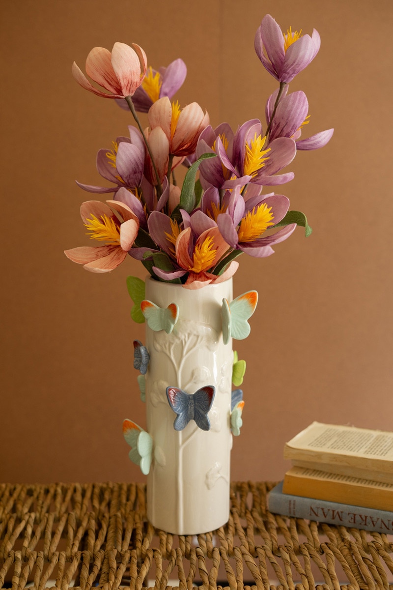 CST1018K Ceramic Vase with Colorful Butterflies