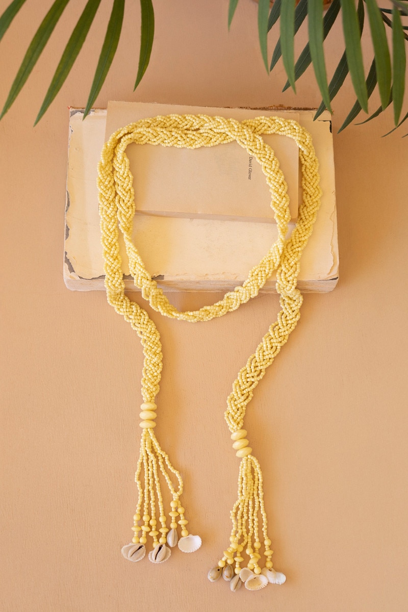 NELL1166K Yellow Seeded Bead Sunoil Belt