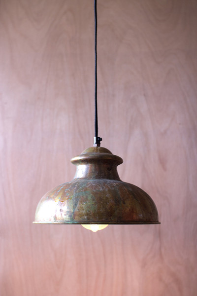 10 x 6.5 in. Rustic Pendant Light, Gold