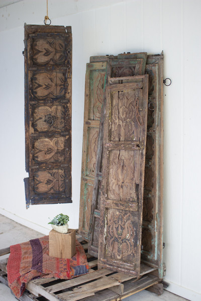 NDA2107 18.5 x 2 x 70 in. Wooden Door Panel Wall Art - Assorted Designs, Multi Color