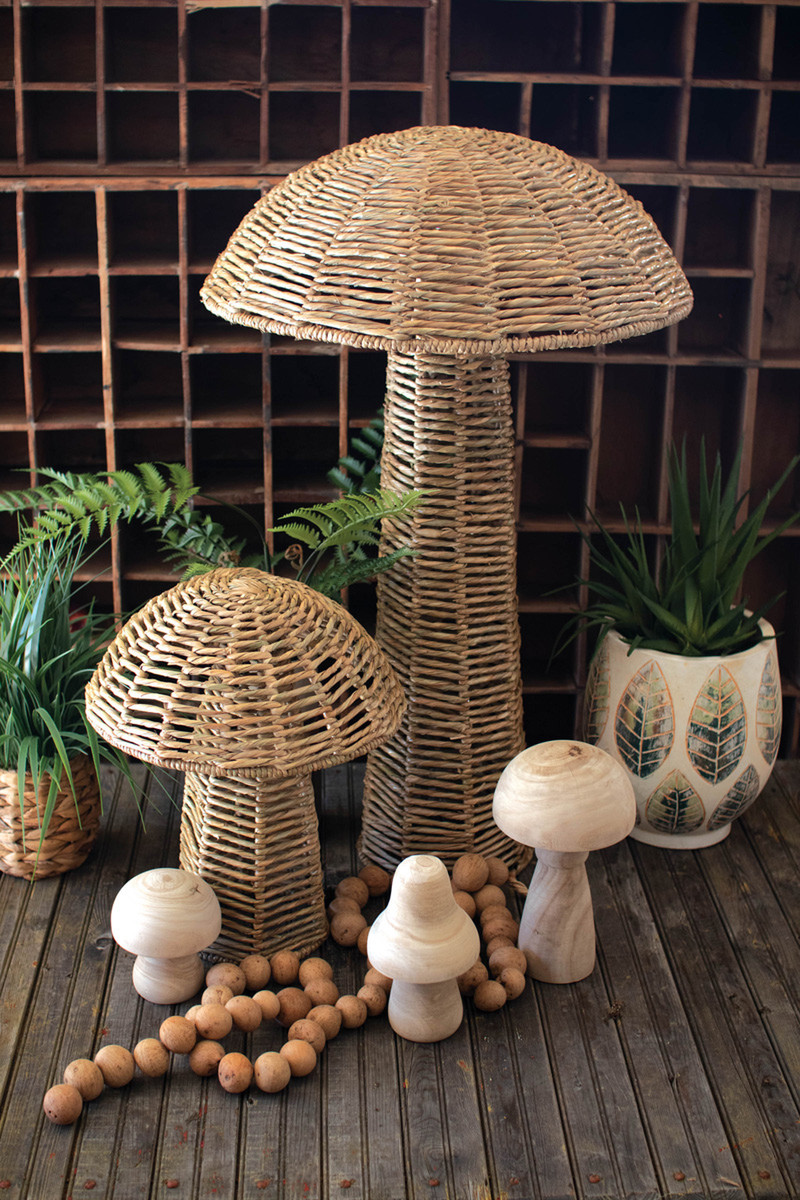 A6366 36 x 22 in. Woven Seagrass Mushrooms