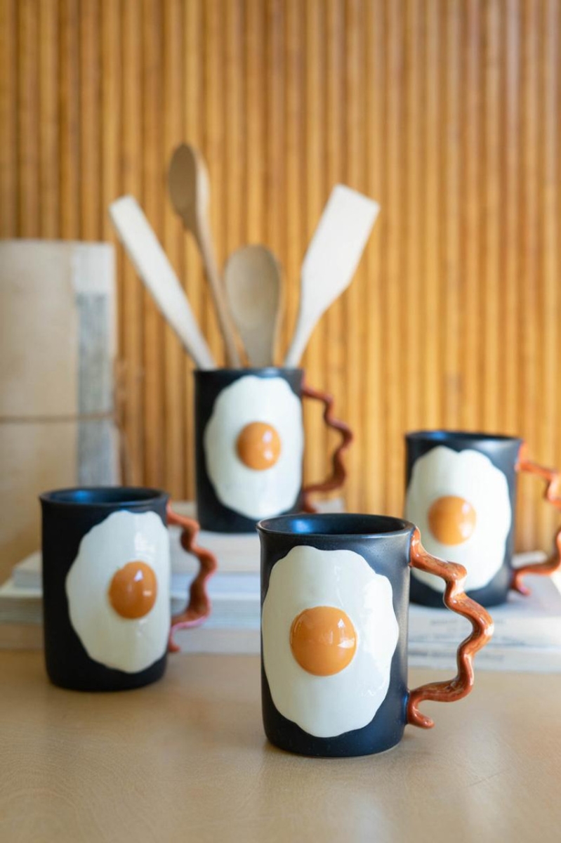 Picture of Kalalou CDV2241 Bacon & Eggs Ceramic Mug