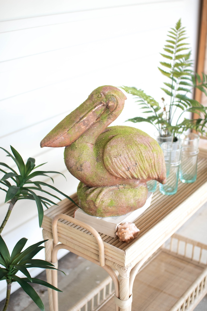 CHE1477 Faux Concrete Pelican Statue