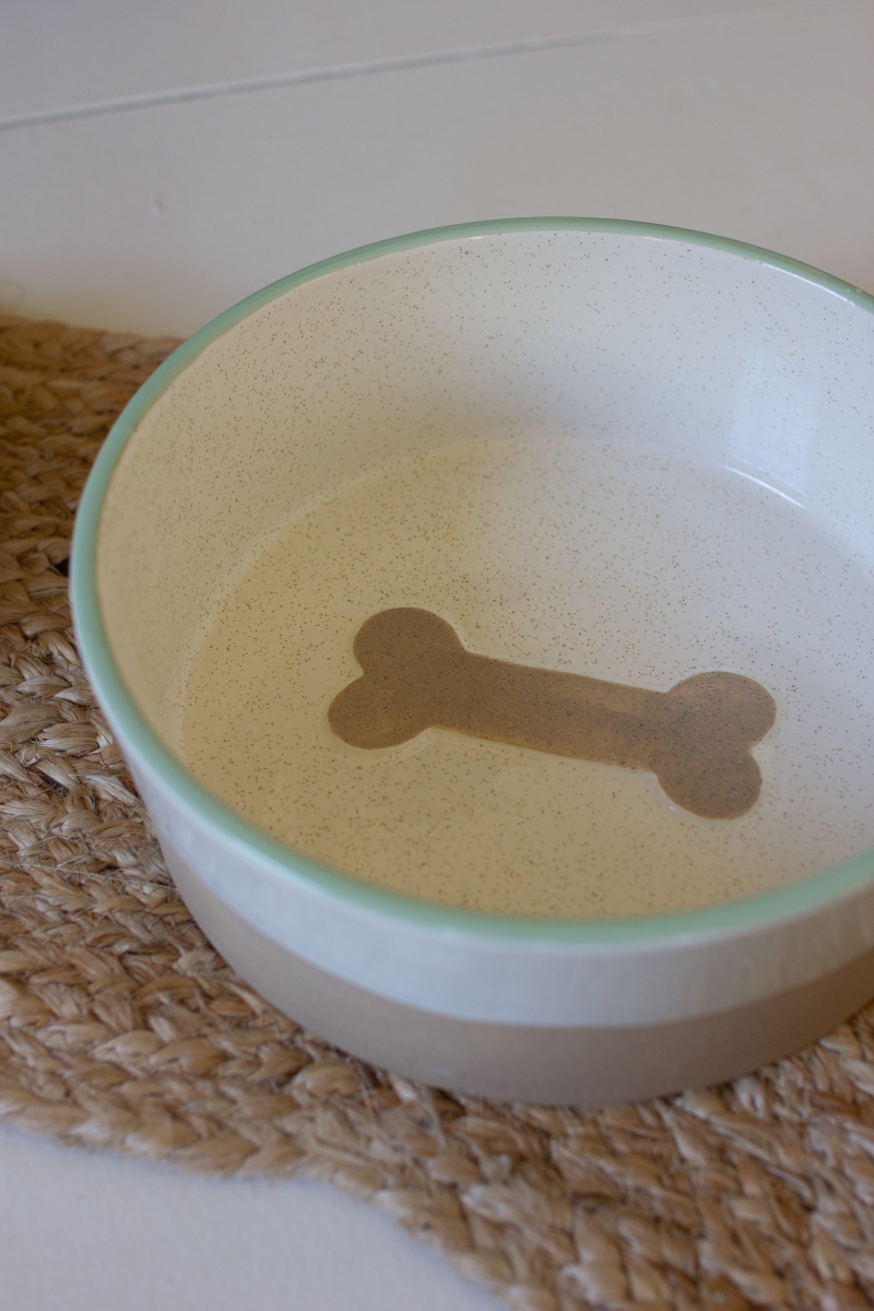 Picture of Kalalou CDV2230 8 x 3 in. Ceramic Dog Bowl&#44; Multi Color