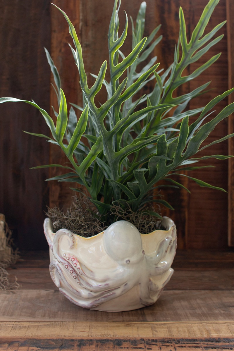 CHN1404 Ceramic Octopus Vase, Multi Color