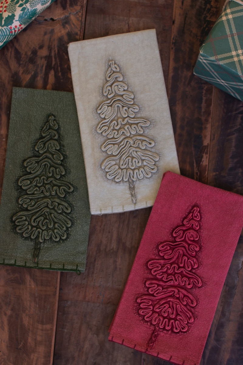 NTD1003 Christmas Tree Tea Towels, Multi Color - Set of 3