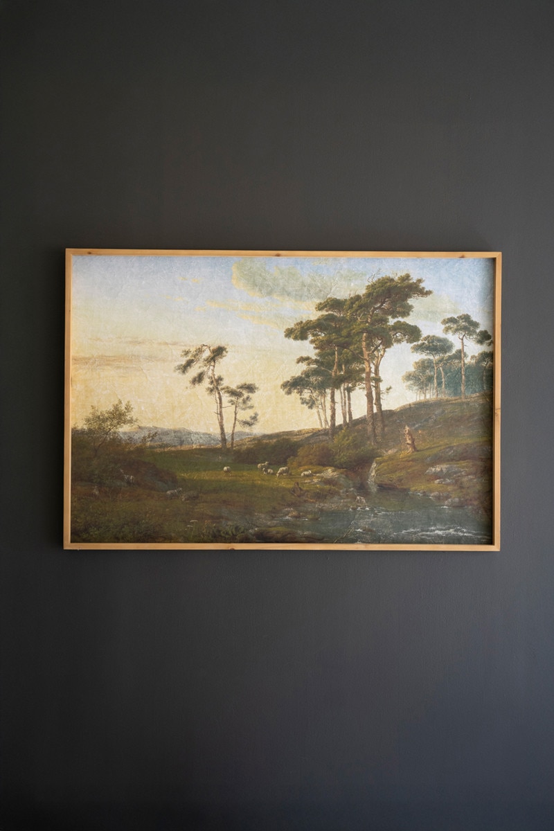 Picture of Kalalou CJCH1006 Wood Framed Lescaze on Printed Paper&#44; Multi Color