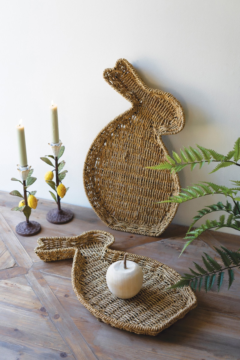 Picture of Kalalou CHUY1033 Seagrass Easter Rabbit Baskets - Set of 2
