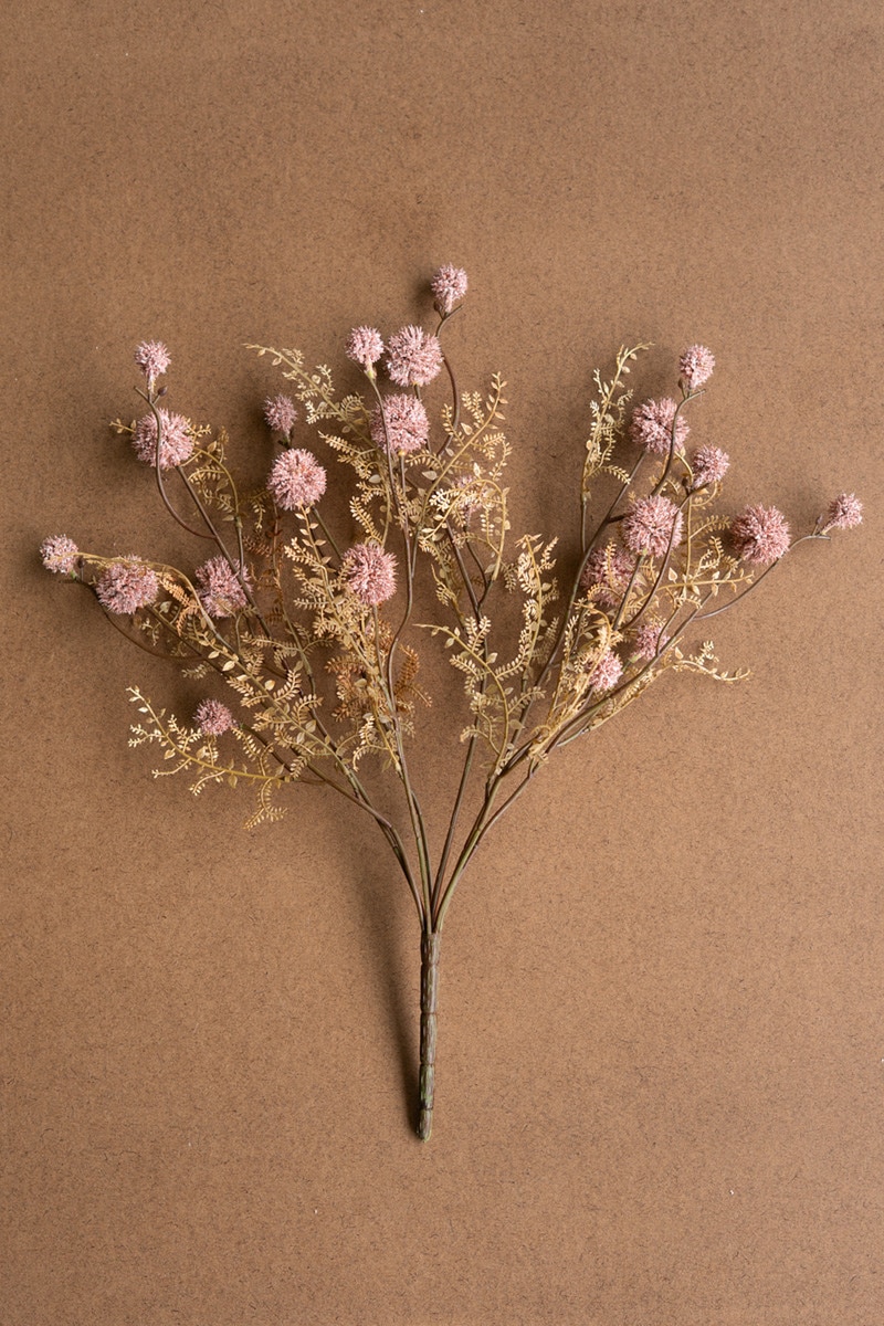 CHAL1059 22 in. Artificial Melaleuca Spray, Pink