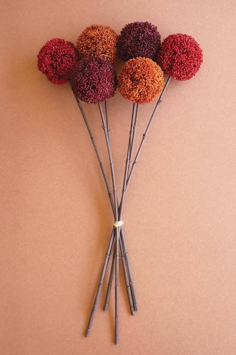 CHAL1081 Artificial Allium Ball Stems, Multi Color
