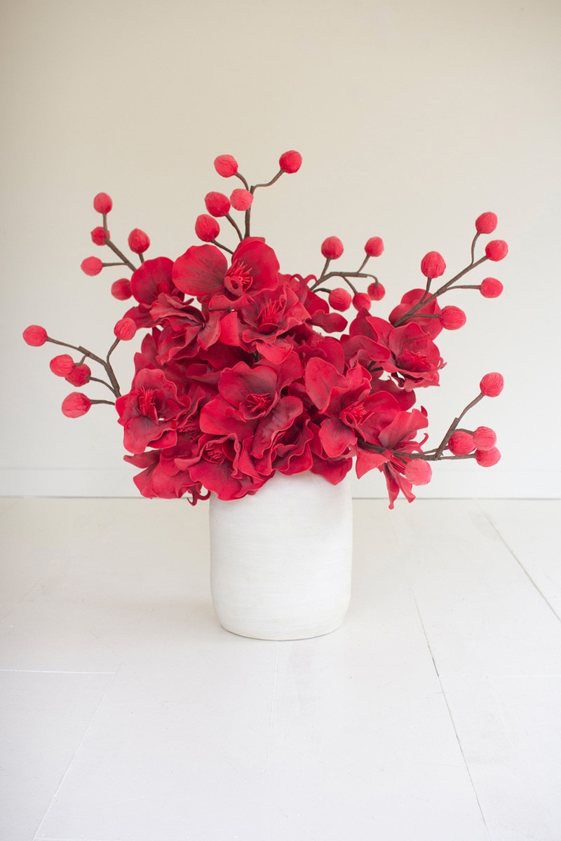 Picture of Kalalou CSL2833 40 in. No. 2833 Botanical Flower Arrangements&#44; Red