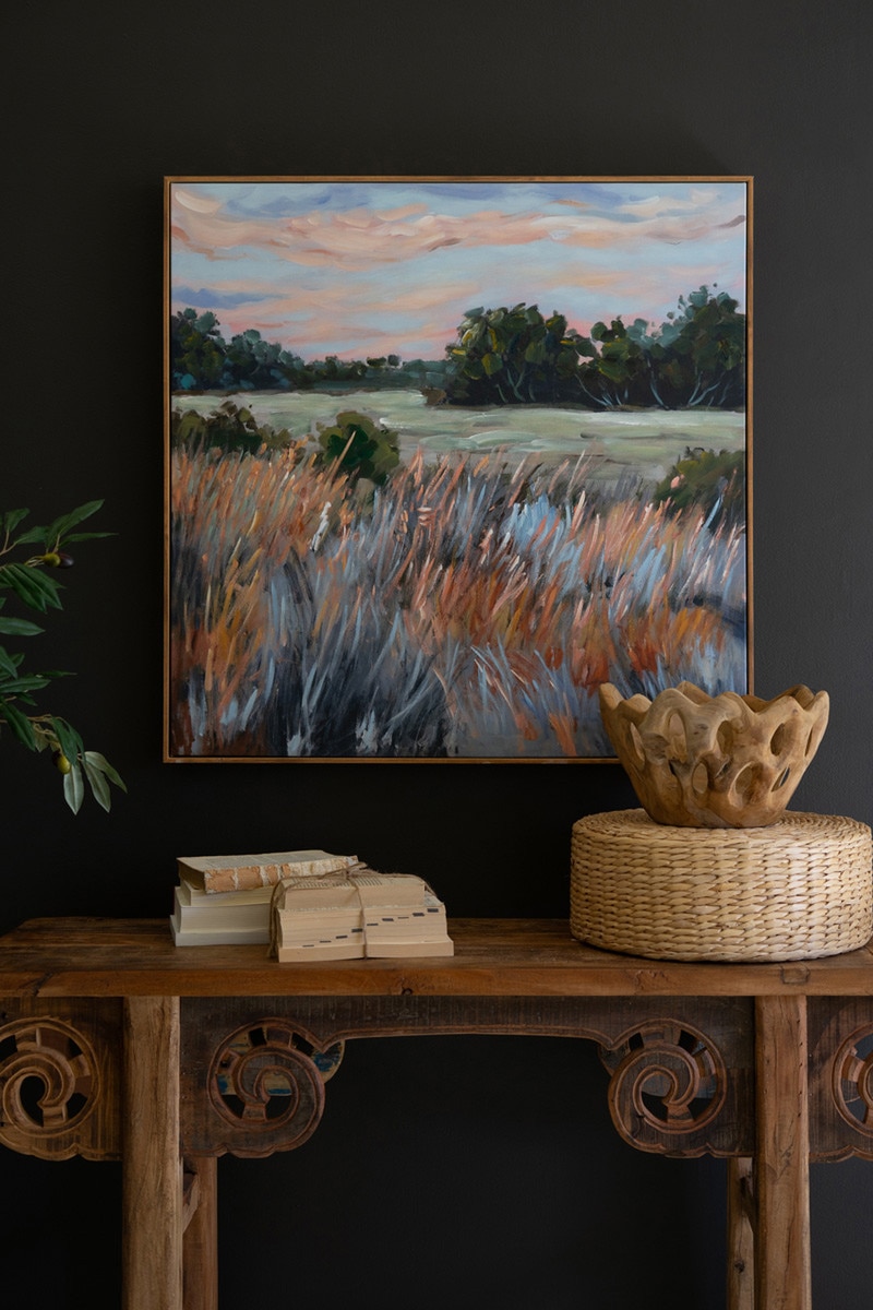 CSUN1008 31.5 x 2 x 31.5 in. Framed Landscape Painting, Multi Color