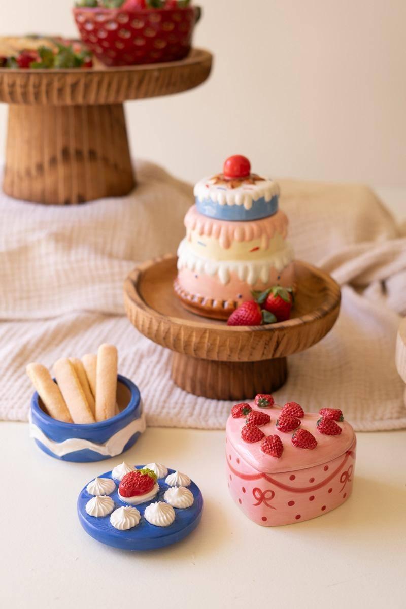 CXNY1045 Ceramic Dessert Boxes, Multi Color