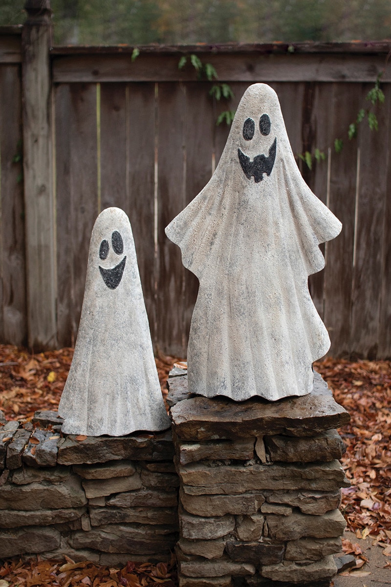 CHE1540 Metal Ghosts, Gray - Set of 2
