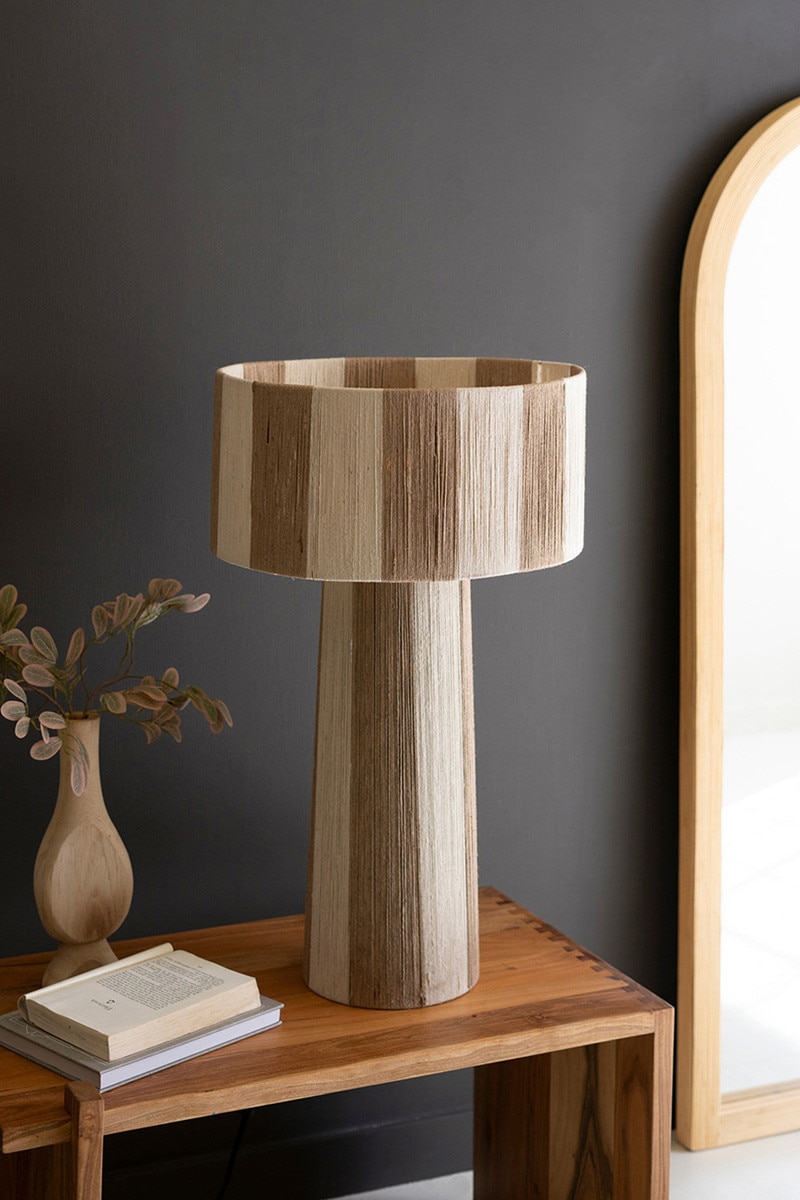 NNL2746 Natural & Khaki Jute Table Lamp with Shade, Multi Color