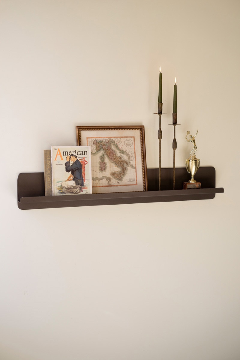CBB1268 Antique Bronze Wall Shelf - Brown