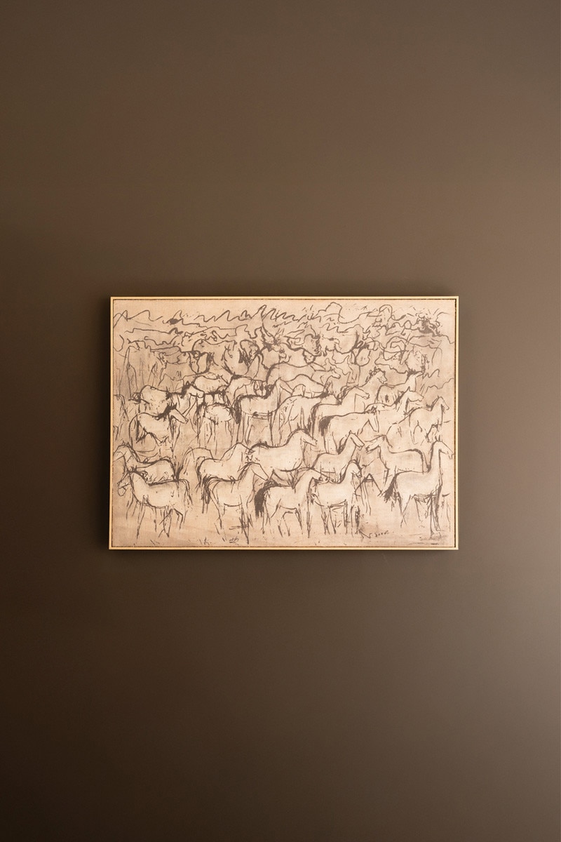 CGUA1003 43 x 2 x 31.5 in. Framed 1000 Horses Print - Multi Color