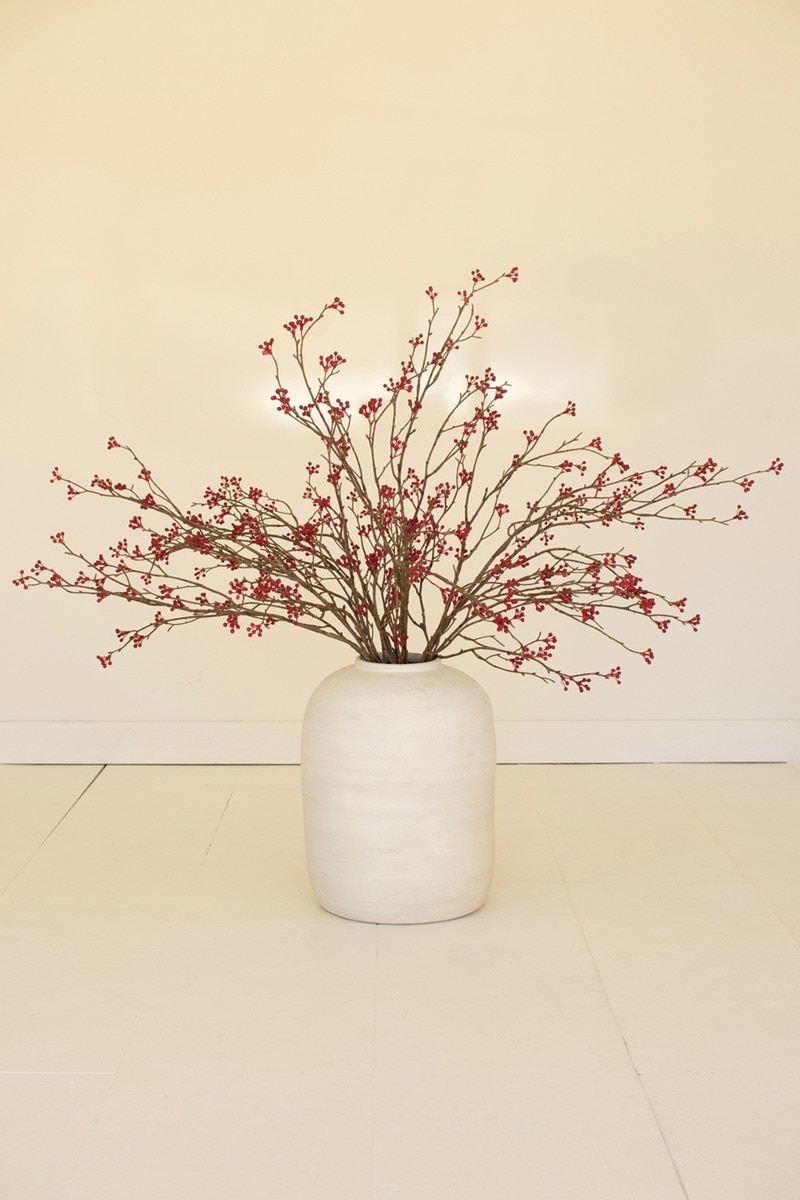 CHAL1120 47 in. Artificial Red Berry Spray